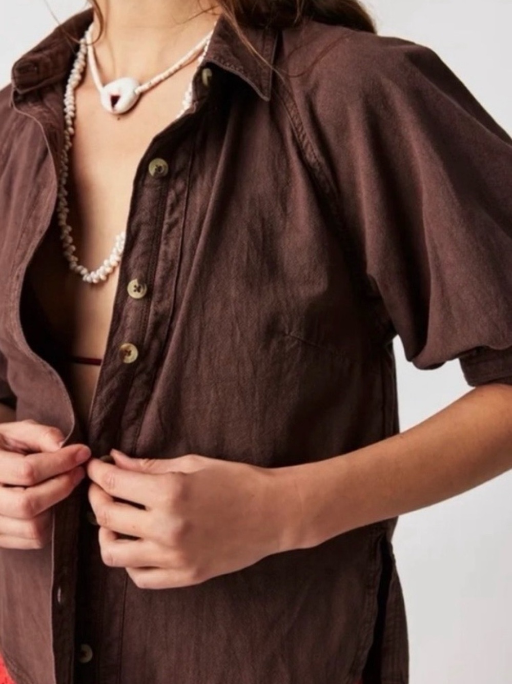 Free People Women's We The Free Ellie Button Down. Size Large. - Picture 2 of 7